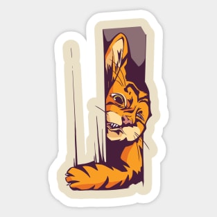 Trapped Cat Sticker